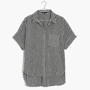 Madewell | Gingham Play Button Down Shirt